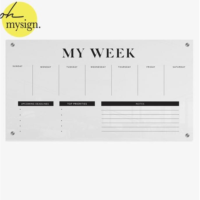

Planner Akrilik | Schedule Board Acrylic | Akrilik Planner Board
