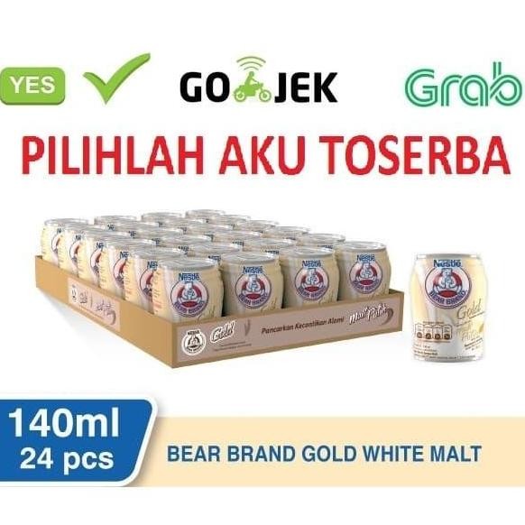 

Susu Beruang Bear Brand Gold White Malt - 140 Ml (1Pack Isi 24)