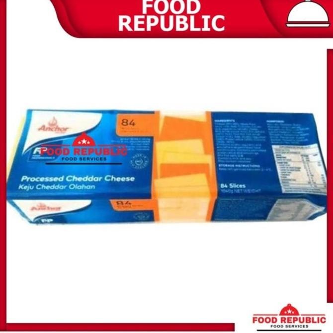 

Anchor Red Cheddar Cheese Burger Slice 1 Kg - Keju Lembaran 84 Slices