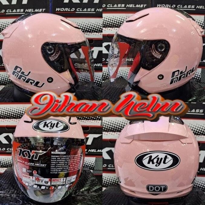 Helm / Helm KYT / Helm KYT DJ Maru LIGHT PEACH (PINK) ORIGINAL Terlaris