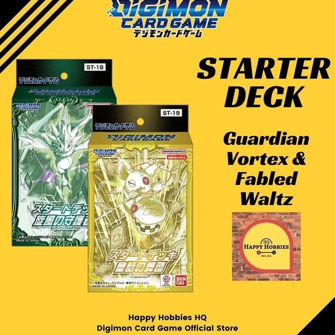 Starter Deck Guardian Vortex ST-18 ST18 Fable Waltz ST-19 ST19 - Digimon Card Game (JAP) Rare Origin