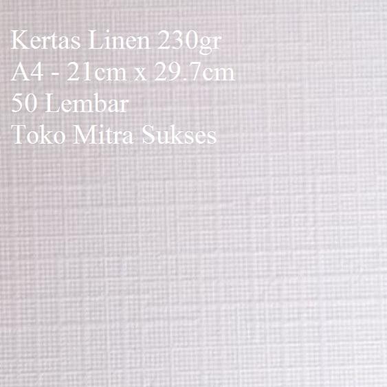 

JH8 Kertas Linen Jepang 230gram A4 isi 50 Lembar