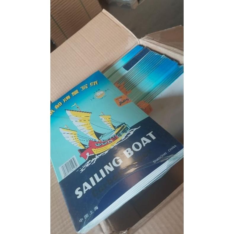 

JH8 Kertas Karbon Carbon Sailing Boat Single Side Blue