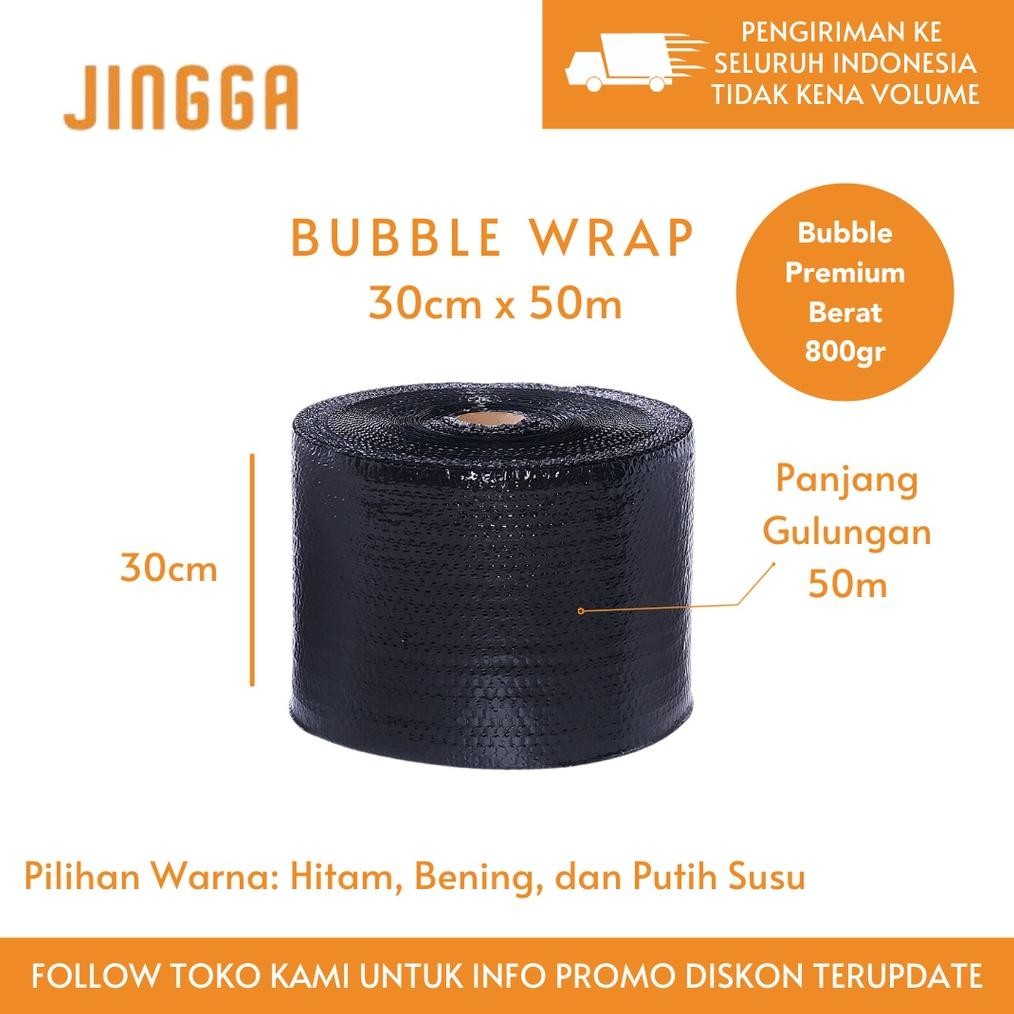 

JH8 Bubble Wrap Hitam / Putih Susu (30cm x 50m)