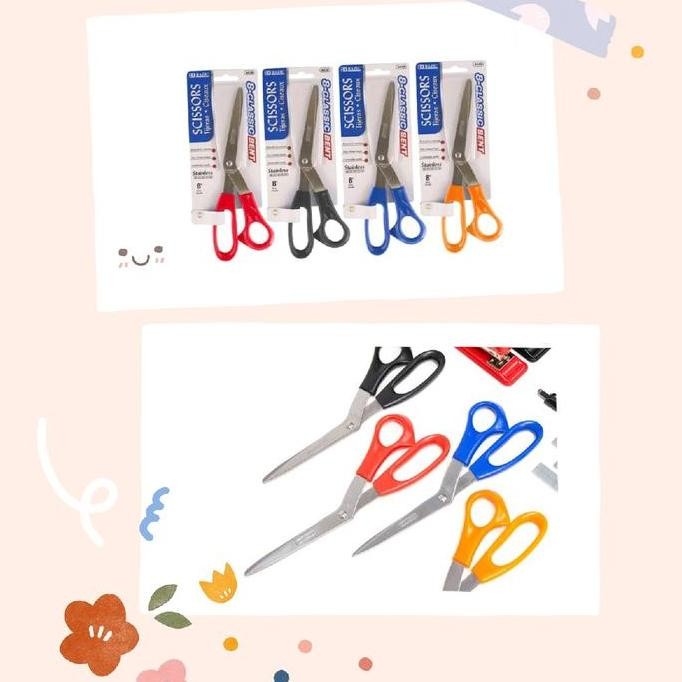 

ready !!! BAZIC 4436 BENT SCISSOR GUNTING KAIN KERTAS BESAR BENGKOK