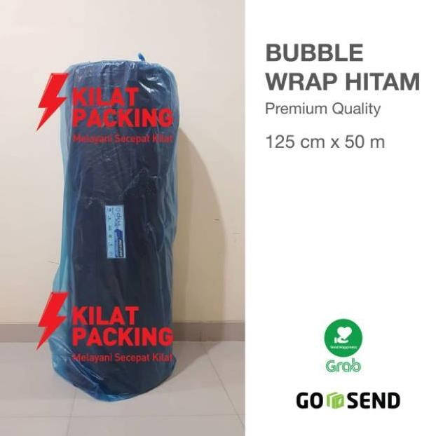 

JH8 Bubble Wrap Hitam Premium Quality (Khusus Gosend/Grab) 125 CM x 50 M