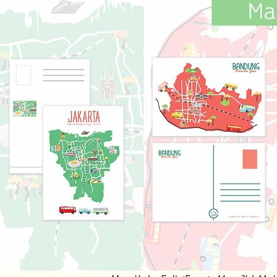 

JH8 Kartu Pos / City Map Postcard