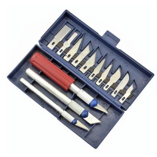 

ready !!! 13 in 1 Precision Hobby Knife Set Crafting Pisau Ukir Knifezer Gundam