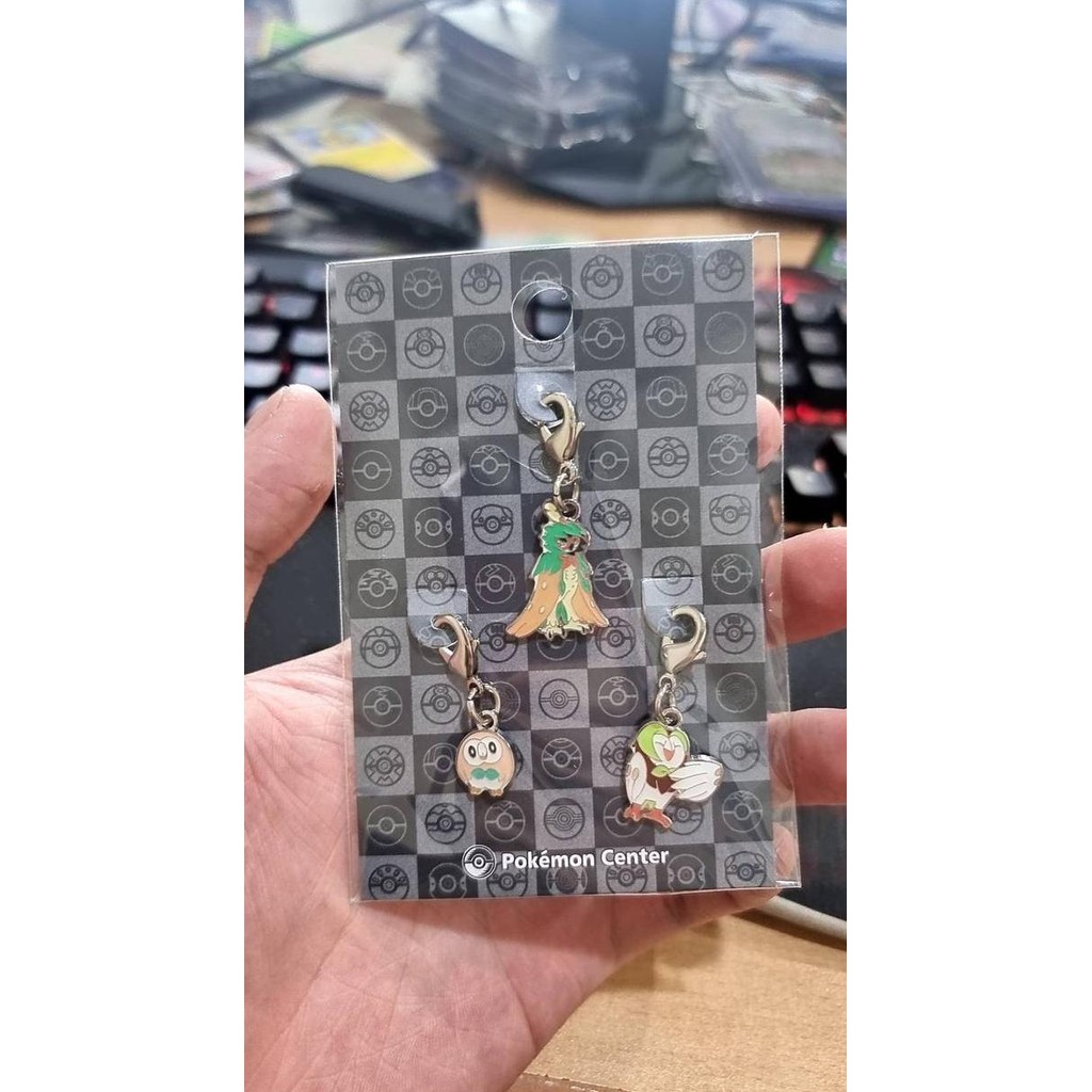 Rowlet Decidueye Line Metal Key Chain Pokemon Center Japan Exclusive Rare Original