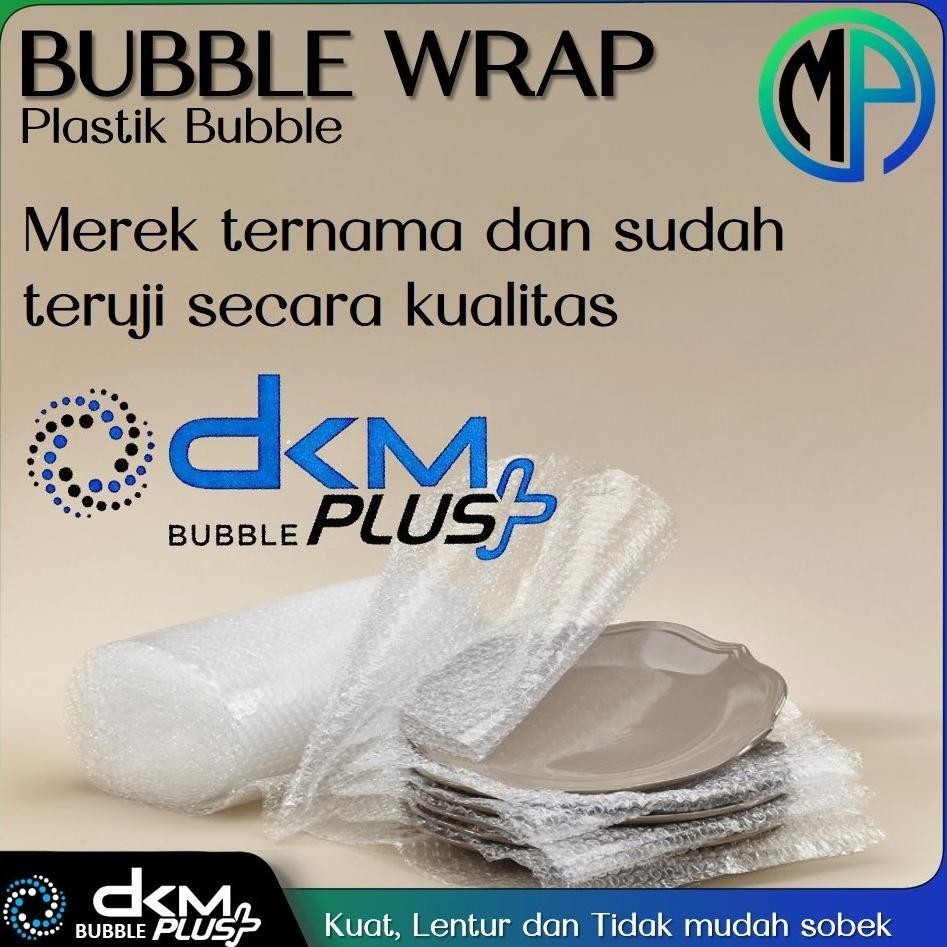 

JH8 Plastik Packing Bubble DKM Wrap Roll 125cm x 50m Berat 2,7Kg Merek DKMPlus Bening Premium Tebal