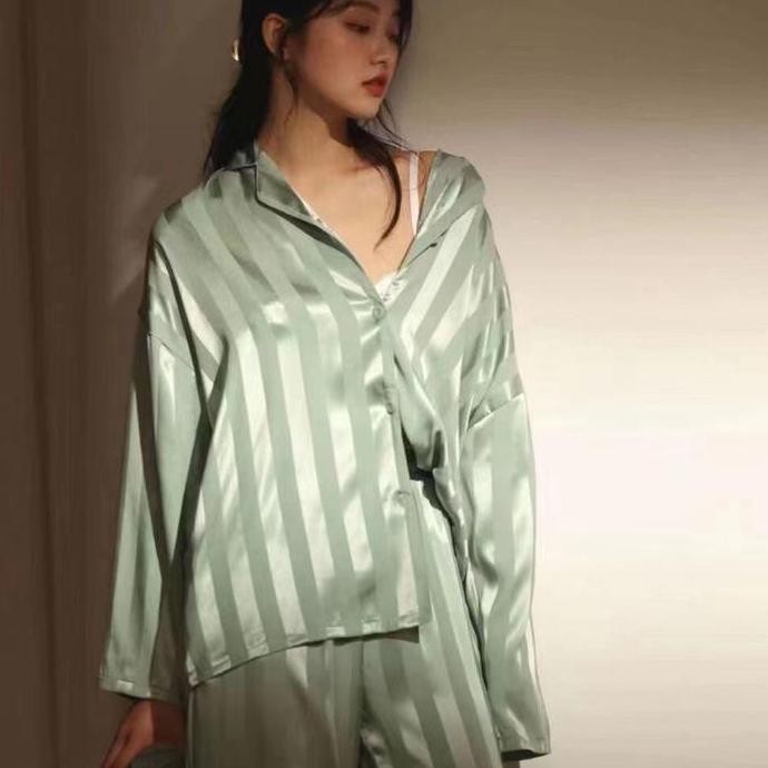 Baju Tidur Exclusive Piyama Wanita Satin Sutra Organic Tencel Import Mewah Co