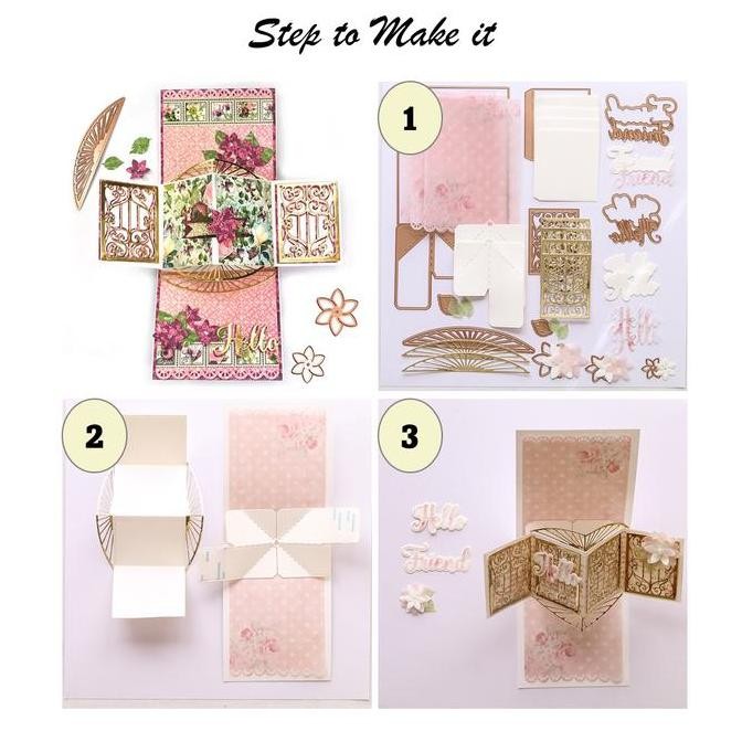 

ready !!! Metal cutting dies - pop up card series for journal, cards, etc #165