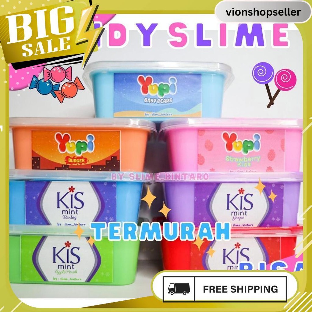 Candy Slime By Slime Bintaro || Tofu Slime || Slime Termurah | || Slime Berkualitas Termurah