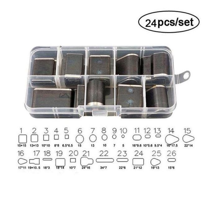 

ready !!! 24 Pcs Alat Pembolong Kulit Handmade Diy Bahan Baja Dies Plong Punch