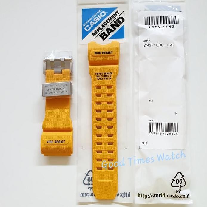 new  STRAP G-SHOCK GWG-1000-1A9 GWG 1000 YELLOW CASIO ORIGINAL