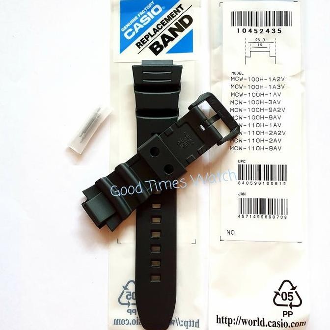 new  STRAP CASIO MCW-100H / MCW-110H / MCW 100 MCW 110 Casio Original