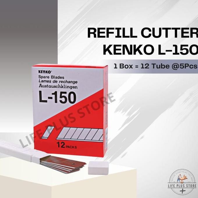 

ready !!! ISI PISAU CUTER L150 REFILL KATER BESAR SEKOTAK (ISI 12 TUBE) ORIGINAL KENKO
