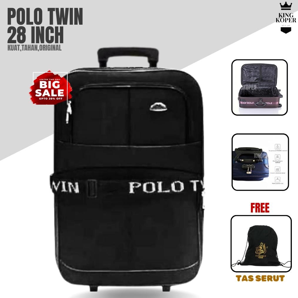 Koper Polo 28 inch ukuran bagasi - koper kain - koper besar - koper roda 2-koper murah - koper jumbo