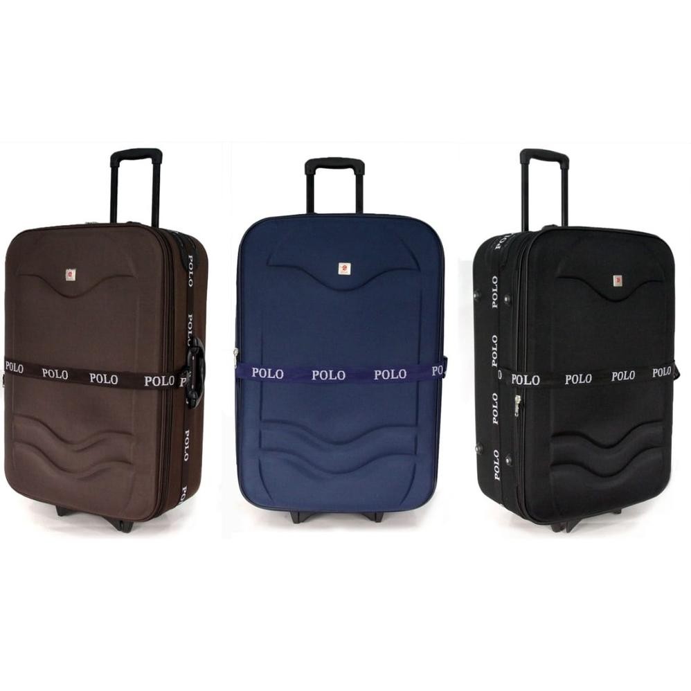 Koper 28 Inch Emborse Koper Polo Classic Bahan Kain Ukuran Besar