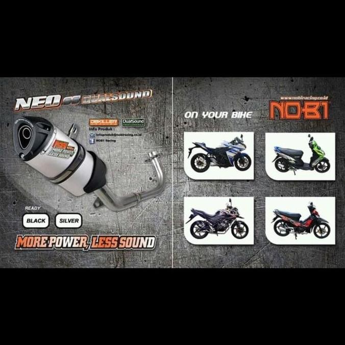 KNALPOT NOBI/NOB1 NEO SS MOTOR HONDA SONIC 150 R FI /SUPRA GTR 150 terlaris