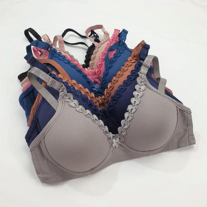 3 Pcs Bh Piaoli Wanita Dewasa  Remaja Cup A Bra Polos Katun Busa Tipis