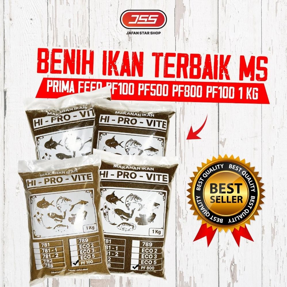 Pelet Ikan Pakan Benih PF 100 PF 500 PF 800 PF 1.000 1 Kg KEMASAN PREMIUM AST