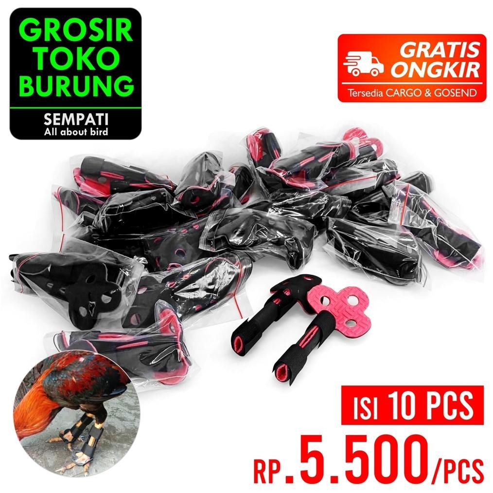 SEMPATI GROSIR Sepatu Ayam Anti Bubul Bahan Spon Isi 10 Pcs Sepatu Bungkus Bubul Kaki Ayam Jago Laga