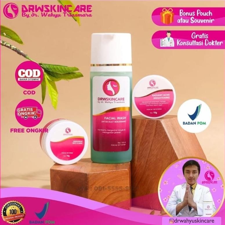Paket Kulit Normal Radiant Brightening drw skincare // paket flek drw skincare // paket acne drw ski