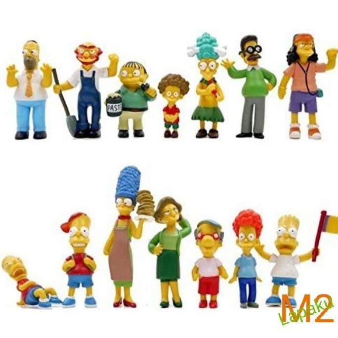 Murah ACTION FIGURE THE SIMPSONS FAMILY SET ISI 14PCS/TOPPER CAKE lapaku72 Berkualitas