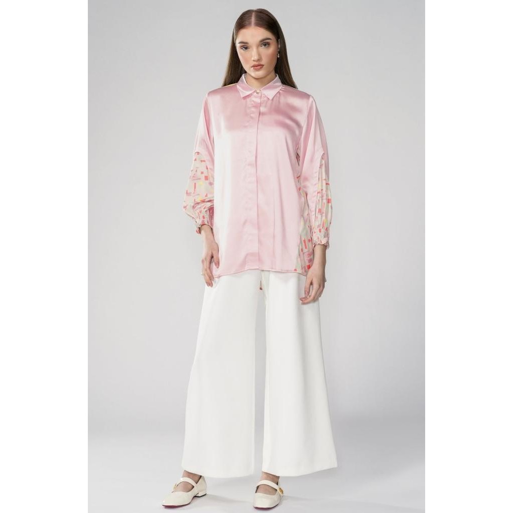 Benang Jarum - Mindy Ruffle Shirt - Flamingo