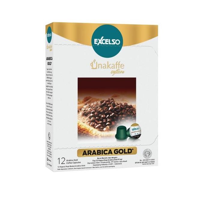 

Kopi Kapsul Excelso Unakaffe Arabica Gold - Pack Of 5 Folding Box Kualitas Terbaik Harga Termurah