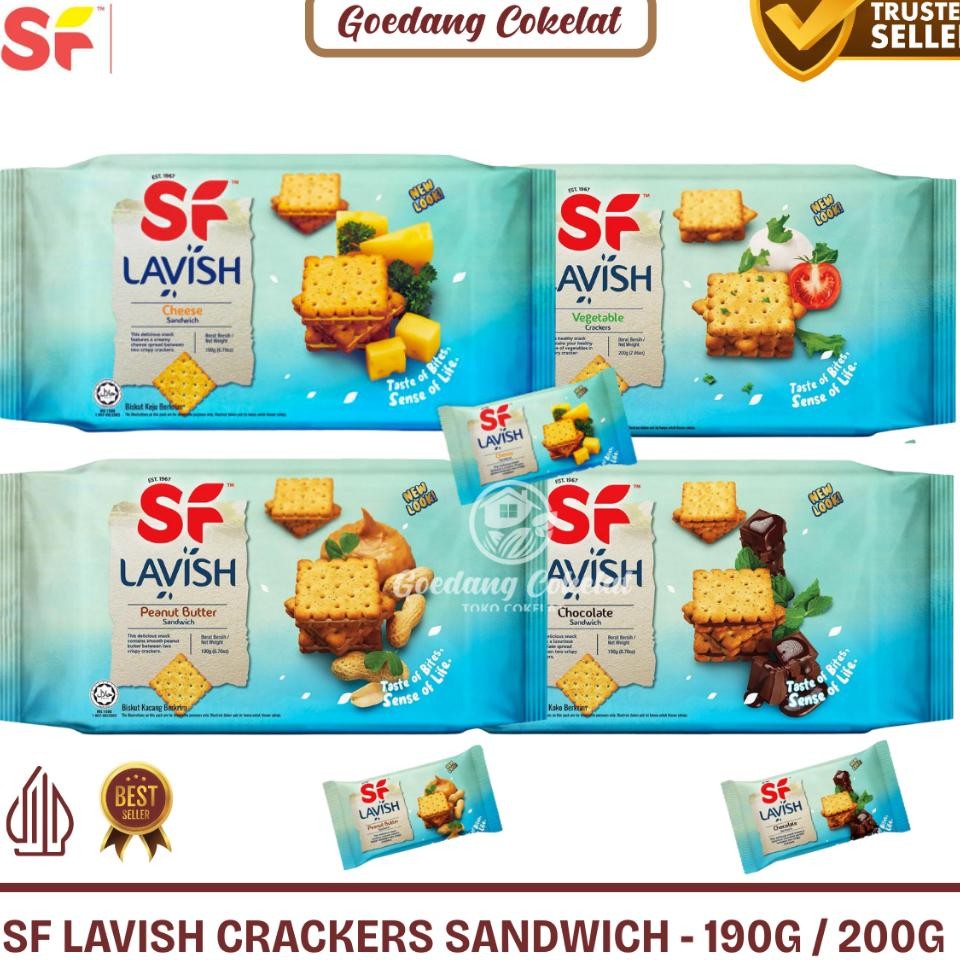 

Sf Shoonfatt Lavish Sandwich Craers Rasa Vegetable Chocolate Cheese Peanut Butter Sandwich Shoon Fatt 200G 190G
