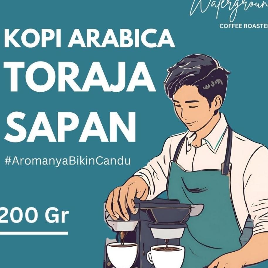 

Waterground Coffee Kopi Arabika Toraja Sapan Kopi Grade 1 Single Gin 200 Gr