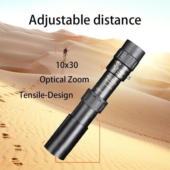 Teropong Monocular Telescope 10-300x40 Zoom - Tripod dan Holder HP - Lensa Tele HP Zoom - TTVXO FBA4
