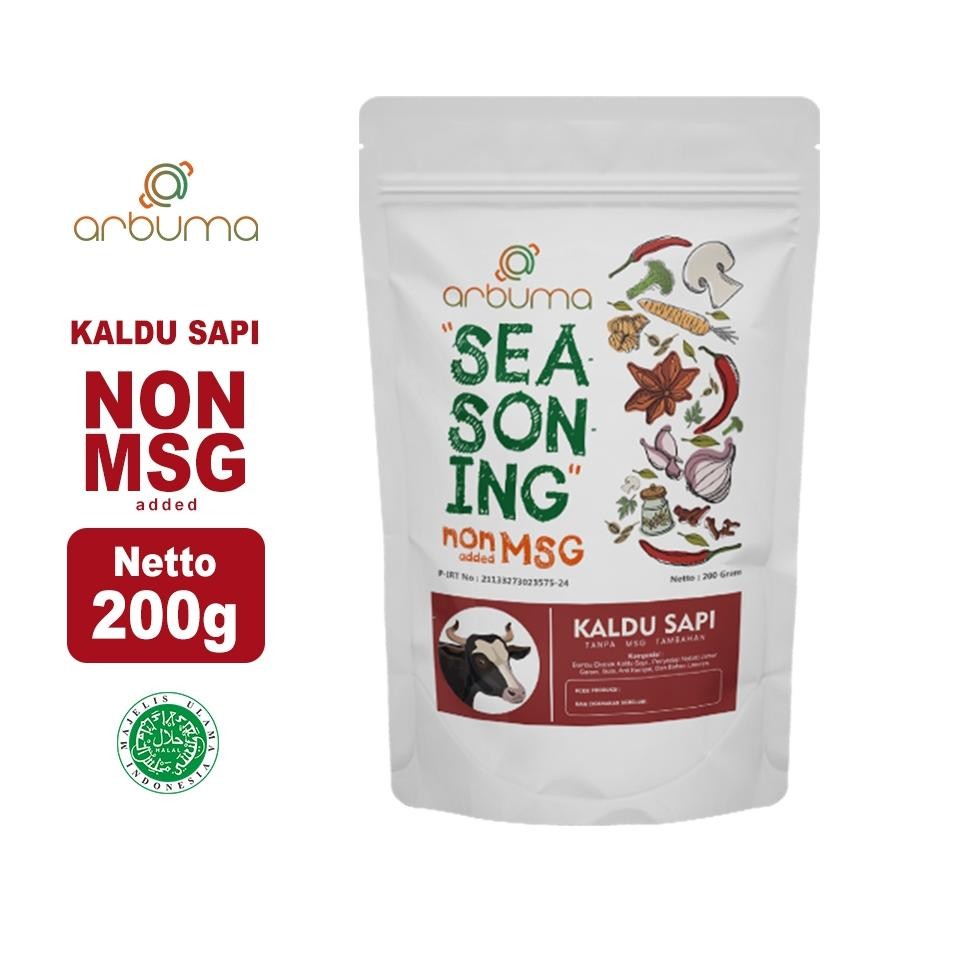 

TERLARIS ARBUMA Seasoning Kaldu Sapi Non MSG 200Gram Halal Bumbu Masak Dapur Bubuk Instan Tabur Premium Siap kirim