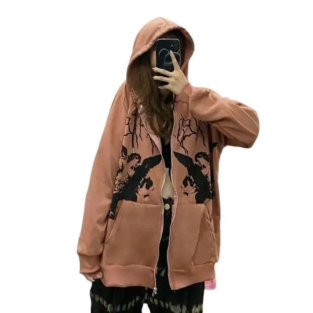 Jaket /Cardingan Abu Couple Hip Hop Cross Selling |Sweater Hoodie Keren Casual Cewek Cowok Oversize 