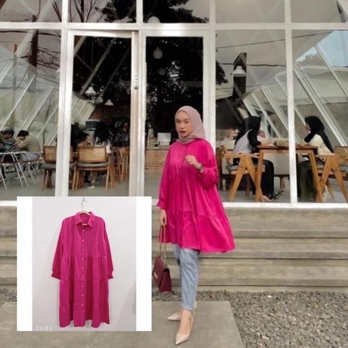Tunik Fuschia Ruffle 018