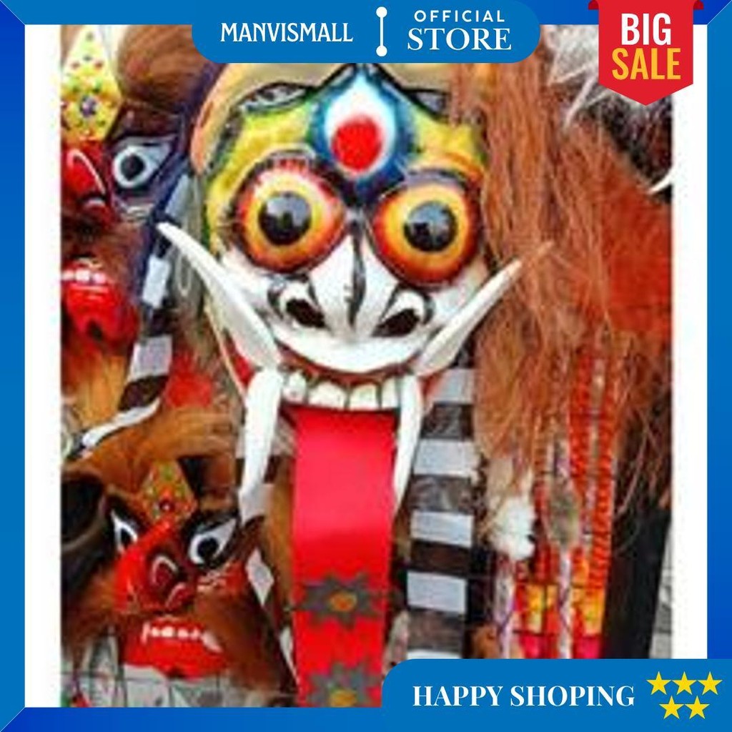 Termurah Topeng Leak Bali Bahan Mika Rambut Panjang / Topeng Leak Rangda Bali