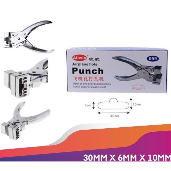 

AIRPLANE HOLE PUNCH NO 099 PEMBOLONG KERTAS PLASTIK ID CARD T