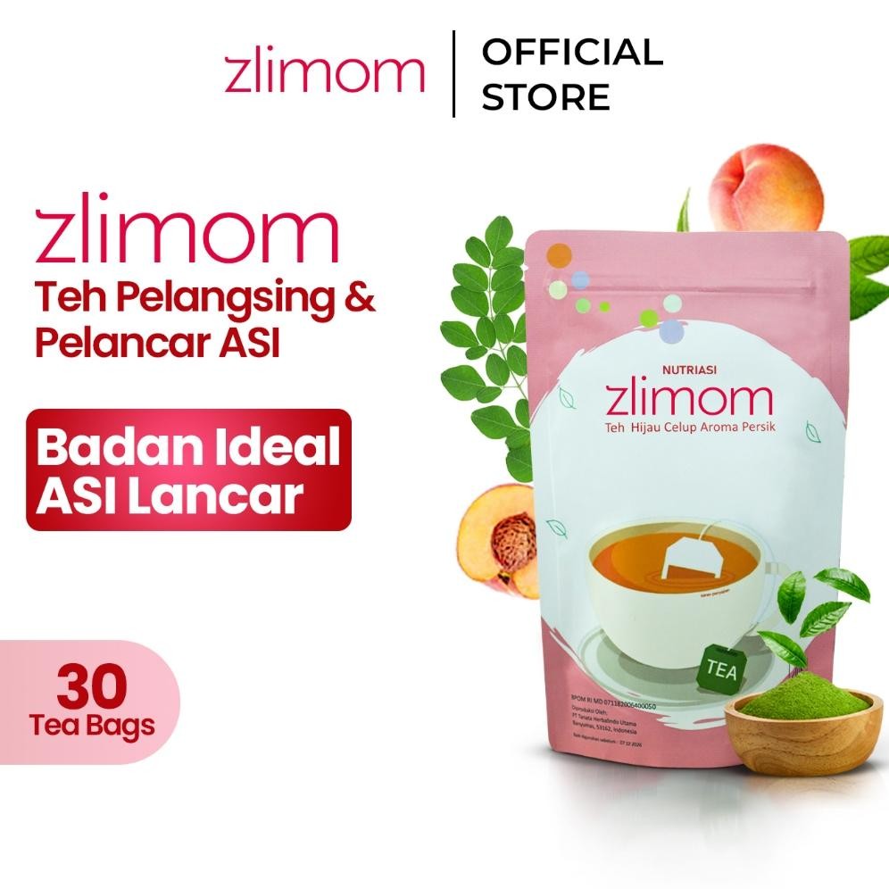 

Promo..!!! Zlimom Teh Hijau Celup Aroma Persik 30 Kantong Teh Opsimom Ti-17