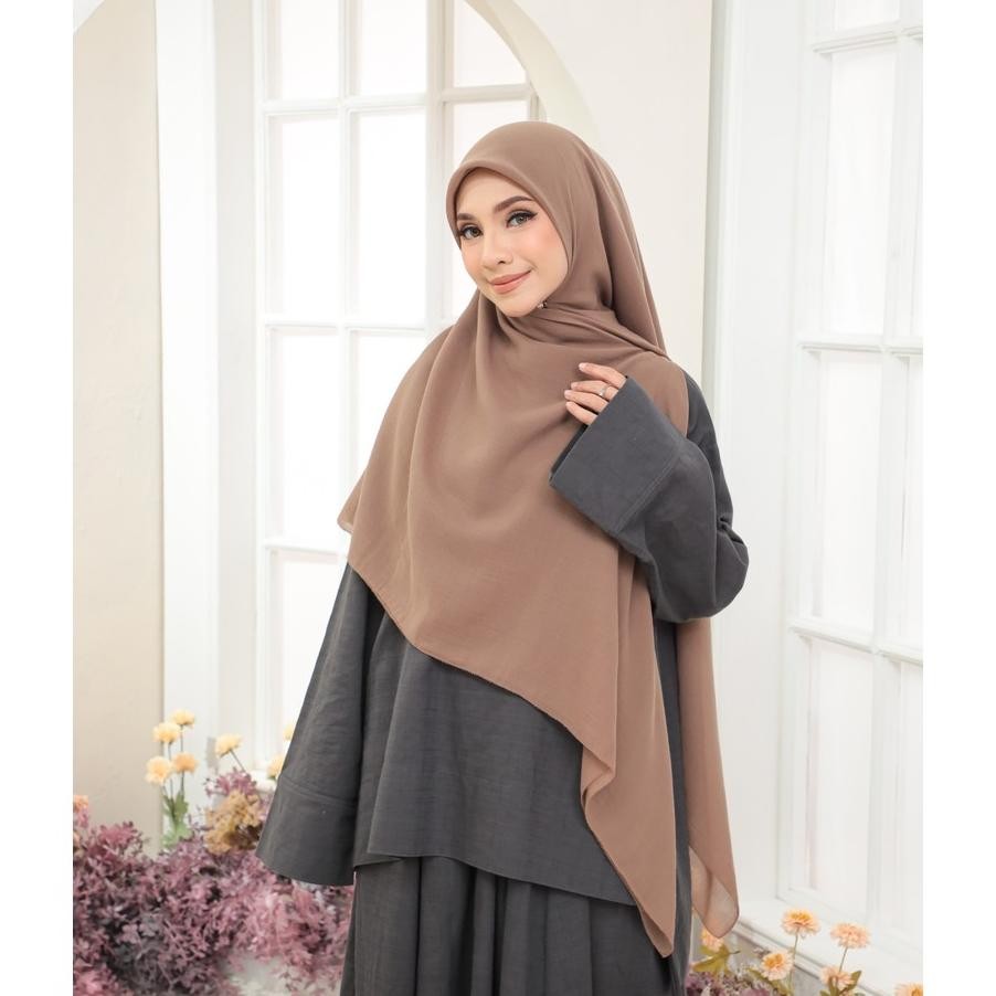 Ghanieadaily Syari Eyelash 145X145Cmjilbab Syari Voile Arabian Jumbojilbab Syari Segiempat