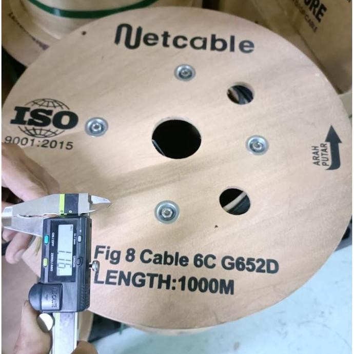 Kabel Fiber Optik Fo Mini Fig8 Fig 8 Panjang 1000M 1Km 2 Core 4 Core 6 Core New Stok