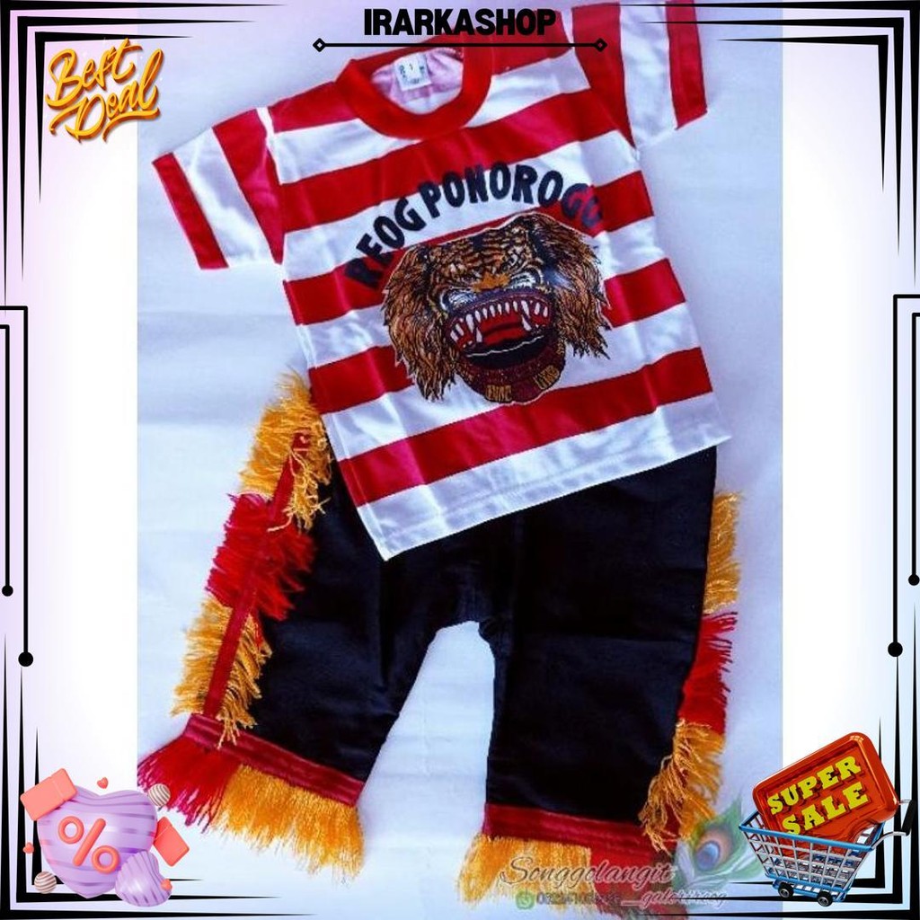 Termurah Kaos Reog Anak/ Kaos Reog Anak Setelan