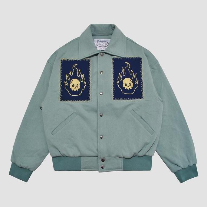 Evilspirit Varsity Jacket - Bellani Aqua Unisex Co