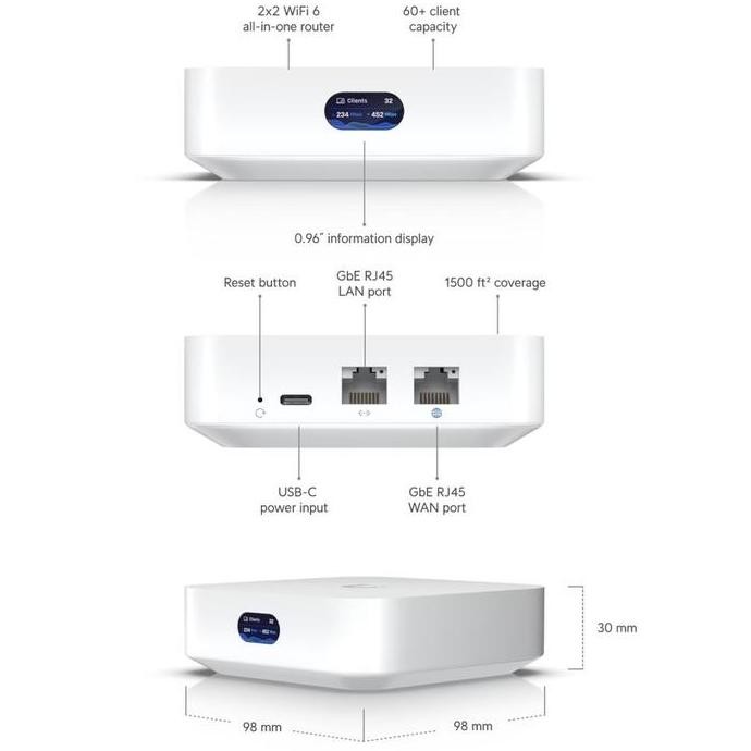 Ubiquiti Ux , Unifi Express Unifi Cloud Gateway And Wifi 6 Access Point New Stok