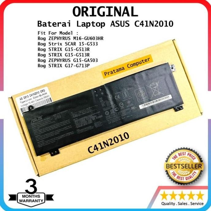 Original Baterai Laptop Asus Rog Zephyrus M16-Gu603Hr Rog Strix Scar 15-G533 Rog Strix G15-G513R Rog
