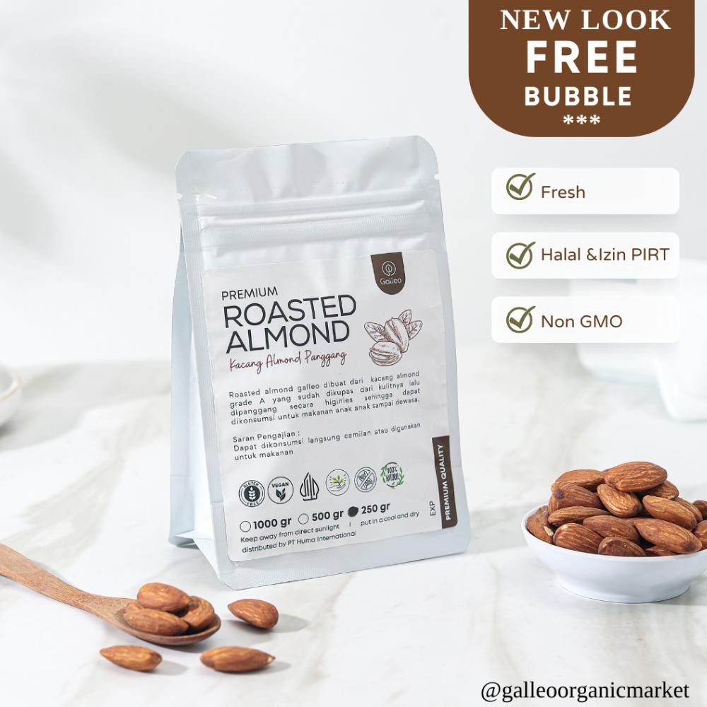 

KACANG ALMOND PANGGANG 250 GR GALLEO-ROASTED ALMOND PREMIUM