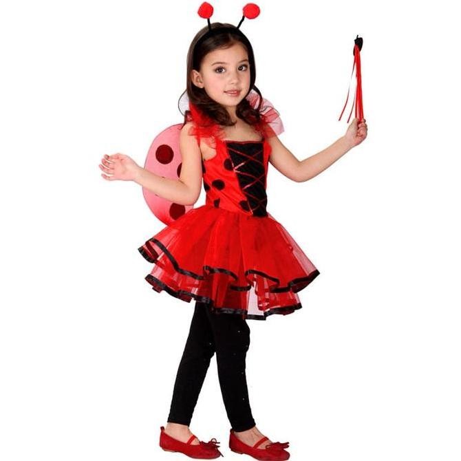 LADYBUG COSTUME COSPLAY HALOWEEN KOSTUM ANAK ANIMAL KEPIK LADYBIRD