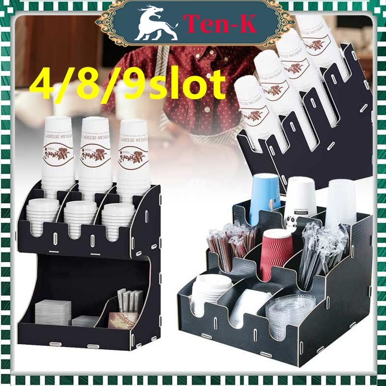 4 / 8 / 9 Slot Rak Paper Cup / Rack Paper Cup / Dispenser Paper Cup / Organizer Paper Cup
