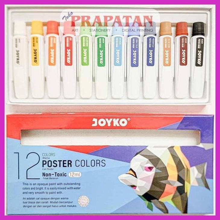 

( SEKOLAH / LUKIS ) COD JOYKO POSTER COLOR SET 12X12ML | CAT POSTER SET (SENI / MENGGAMBAR / ART / KERAJINAN ) PACKING AMAN